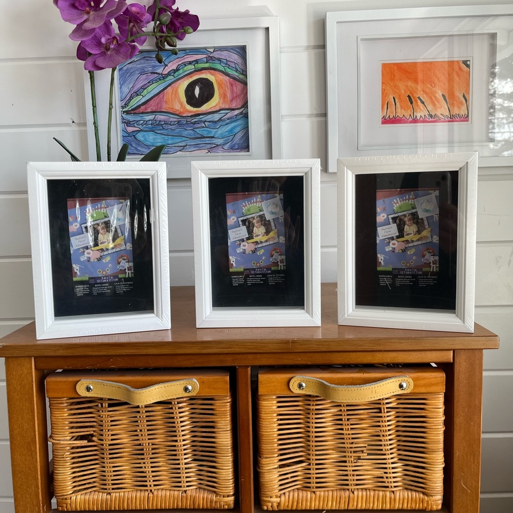 🆕 Set of 3 Shadow Boxes/Frames ~ 5 x 7, see note *, from Michael’s